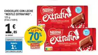 E.Leclerc "NESTLÉ EXTRAFINO" Chocolate con leche oferta