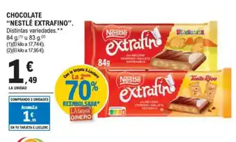 E.Leclerc "NESTLÉ EXTRAFINO" Chocolate oferta