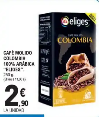 E.Leclerc IFA ELIGES Café molido ge colombia 100% arábica oferta