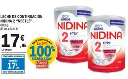 E.Leclerc "NESTLÉ” Leche de continuación nidina 2 oferta