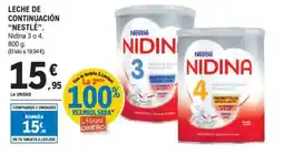 E.Leclerc "NESTLÉ NIDINA "Leche de continuación oferta