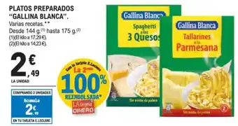 E.Leclerc "GALLINA BLANCA" Platos preparados oferta