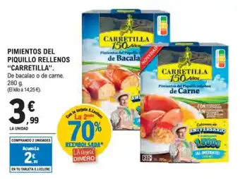 E.Leclerc "CARRETILLA" Pimientos del piquillo rellenos oferta