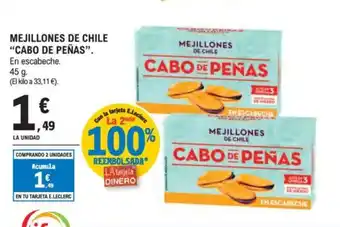 E.Leclerc "CABO DE PEÑAS" Mejillones de chile oferta
