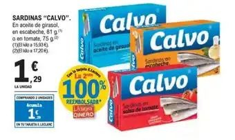 E.Leclerc "CALVO" Sardinas oferta