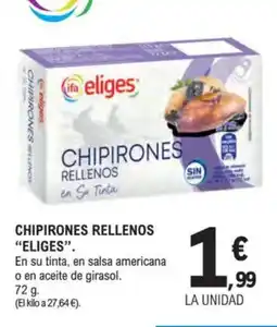 E.Leclerc IFA ELIGES Chipirones rellenos oferta