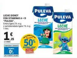 E.Leclerc "PULEVA" Leche disney con vitaminas a + d oferta