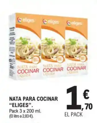 E.Leclerc IFA ELIGES Nata para cocinar oferta