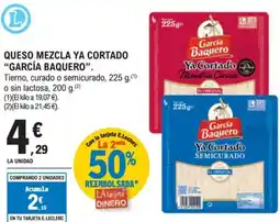 E.Leclerc “GARCÍA BAQUERO” Queso mezcla ya cortado oferta
