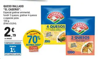 E.Leclerc "EL CASERIO" Queso rallado oferta