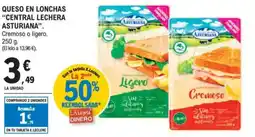 E.Leclerc "CENTRAL LECHERA ASTURIANA" Queso en lonchas oferta