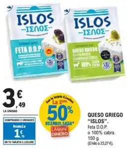 E.Leclerc "ISLOS" Queso griego oferta