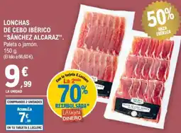 E.Leclerc "SÁNCHEZ ALCARAZ" Lonchas de cebo ibérico oferta