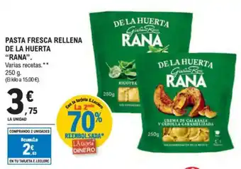 E.Leclerc "RANA" Pasta fresca rellena de la huerta oferta