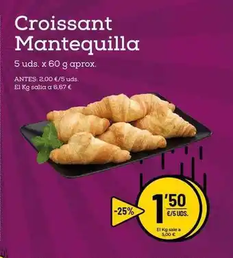 AhorraMas Croissant Mantequilla 5udsx60g oferta
