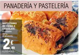 E.Leclerc Napolitanas de crema o chocolate oferta