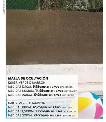 BricoCentro Malla De Ocultación 120g oferta