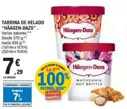 E.Leclerc "HÄAGEN-DAZS". Tarrina de helado oferta