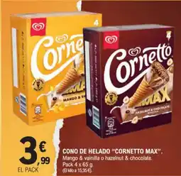 E.Leclerc "CORNETTO MAX" Cono de helado oferta