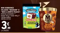 E.Leclerc "MAGNUM" O "BEN & JERRYS PEACES" Mini bombones helados oferta