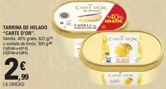 E.Leclerc "CARTE D'OR" Tarrina de helado oferta