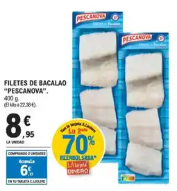 E.Leclerc PESCANOVA Filetes de bacalao oferta