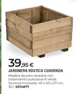 BigMat Jardinera rústica cuadrada oferta