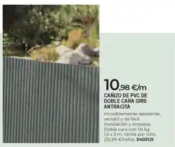 BigMat Cañizo de pvc de doble cara gris antracita oferta