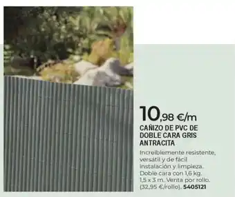 BigMat Cañizo de pvc de doble cara gris antracita oferta