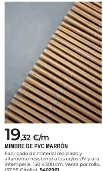BigMat Mimbre de pvc marrón oferta