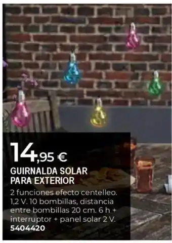 BigMat Guirnalda solar para exterior oferta