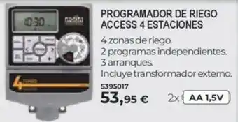 BigMat Programador de riego access 4 estaciones oferta