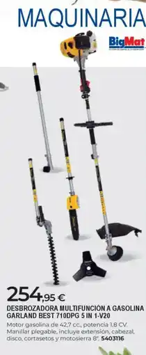 BigMat Desbrozadora multifunción a gasolina garland best 710dpg 5 in 1-v20 oferta