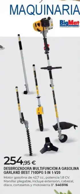 BigMat Desbrozadora multifunción a gasolina garland best 710dpg 5 in 1-v20 oferta