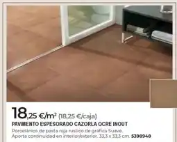 BigMat Pavimento espesorado cazorla ocre inout oferta