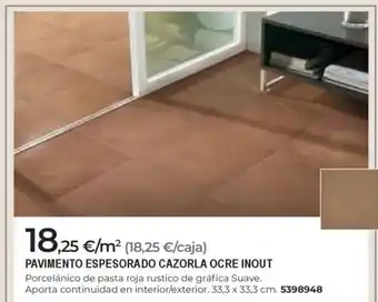BigMat Pavimento espesorado cazorla ocre inout oferta