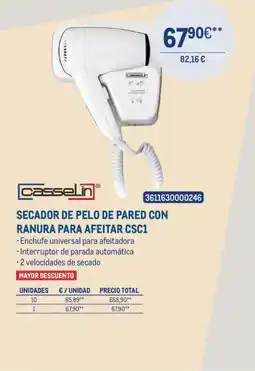 Makro Secador de pelo de pared con oferta