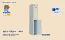 Makro Taquilla metálica de 2 puertas oferta