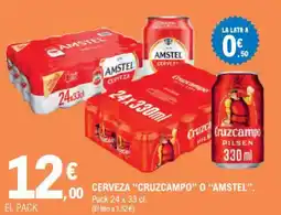 E.Leclerc CRUZCAMPO O AMSTEL Cerveza oferta