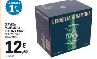 E.Leclerc ALHAMBRA RESERVA1925 Cerveza oferta