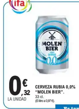 E.Leclerc MOLEN BIER Cerveza rubia 0,0% oferta