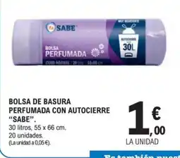 E.Leclerc SABE Bolsa de basura perfumada con autocierre oferta