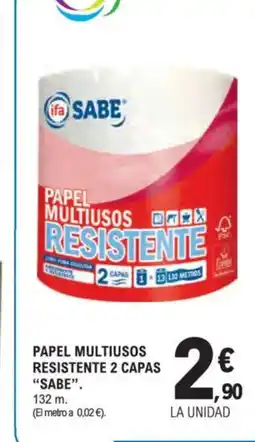E.Leclerc SABE Papel multiusos resistente 2 capas oferta