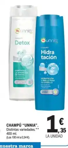 E.Leclerc UNNIA Champú oferta