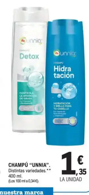 E.Leclerc UNNIA Champú oferta