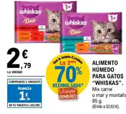 E.Leclerc WHISKAS Alimento humedo para gatos oferta
