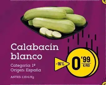 AhorraMas Calabacin Blanco oferta