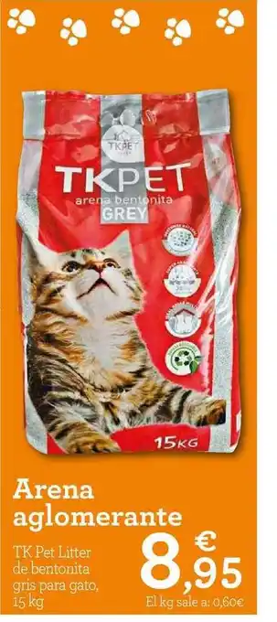 TiendAnimal Tk Pet Arena Aglomerante Litter De Bentonita 15kg oferta