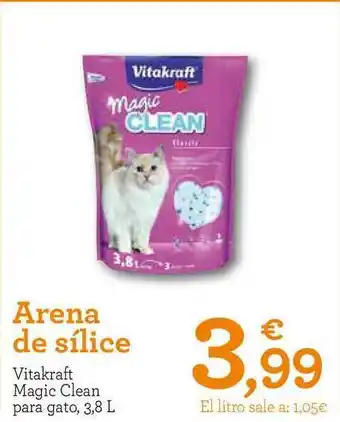 TiendAnimal Magic Clean Arena De Sílice Vitakraft Para Gato 3,8L oferta