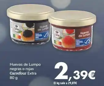 Carrefour Market Huevas de lumpo negra o rojas carrefour extra oferta